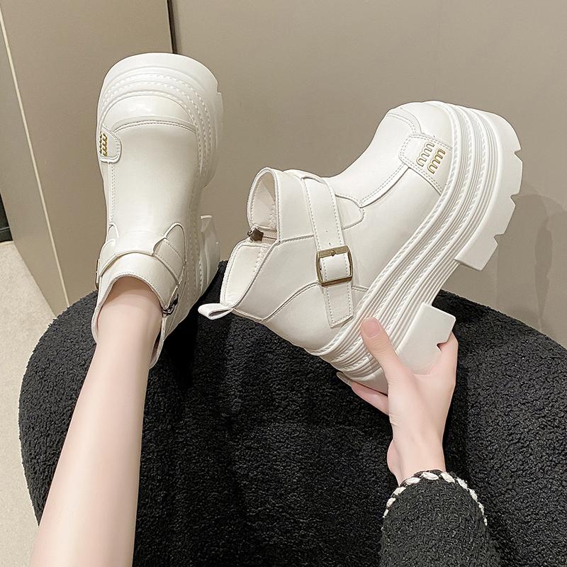 Fashion 2025 New Fashion Autumn Boots Shoes Women Ankle Boots Female Wedges Boots Women Chelsea Boot 10CM Platform Shoes Winter Warm