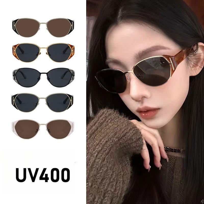 Unisex New Fashion Retro Cat Eye Sunglasses Luxury Metal Frame Sunglasses Outdoor UV400 Driving Travel Eye Protection Eyewear