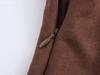 2024 Winter Women's Retro U-Neck Suede Effect Sleeveless Short Dress - European & American Style