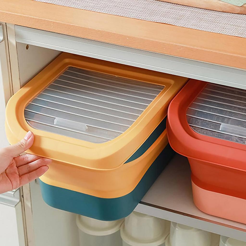 Pet Food Storage Containers Sliding Lid Pet Treat Storage Box Large Rice Box for Daily Use Floor Cabinet Kitchen Pantry Counter