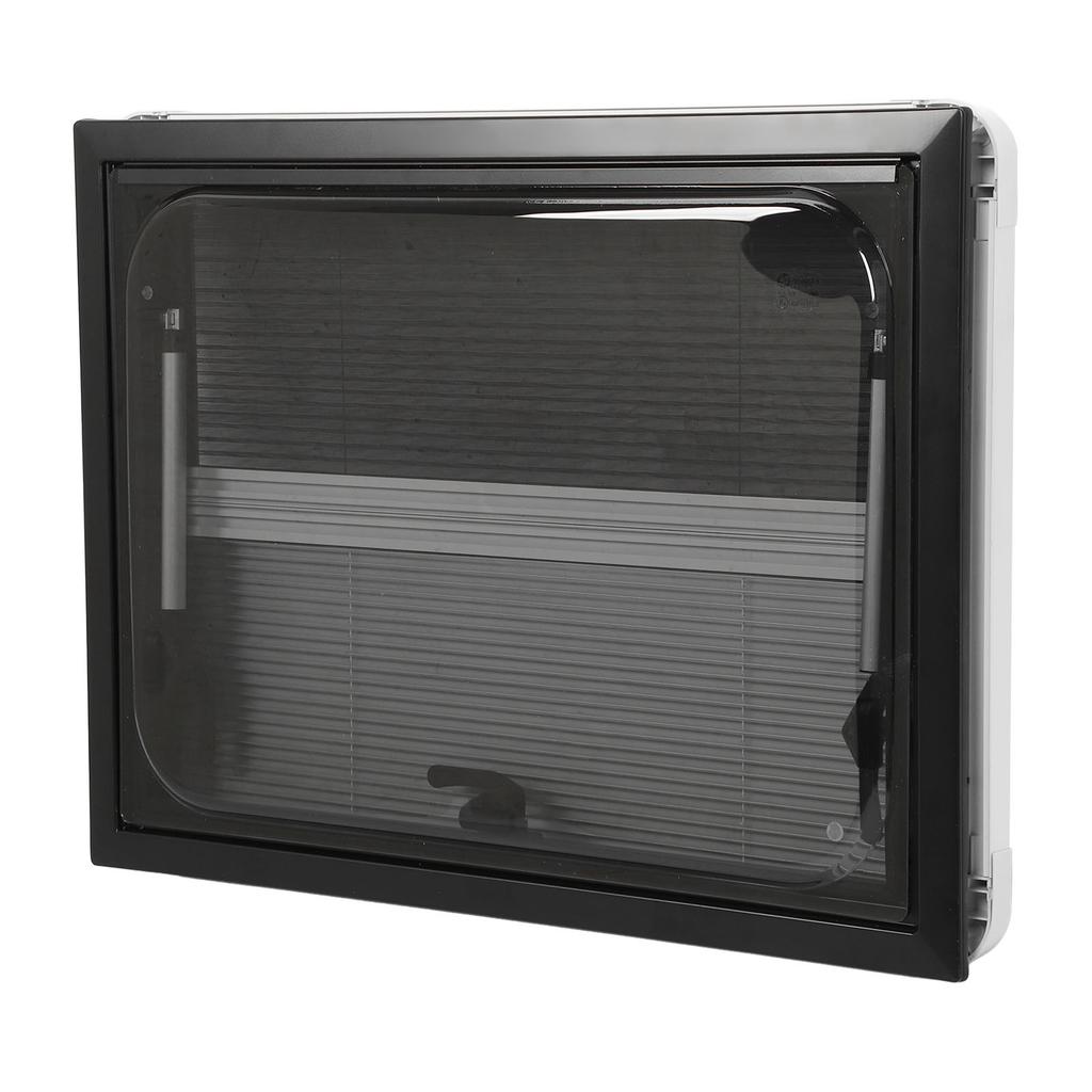 28 X 16 Inch RV Window with Screen Sunshade Double Layer Right Angle Push Out Window for Trailer