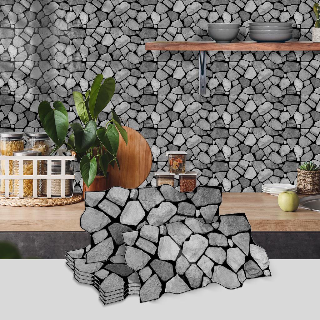 Special-Shaped Retro Brick Pattern Self-Adhesive Tile Sticker, Kitchen Bedroom Waterproof And Anti-Fouling Wall Sticker, Home Remodeling Wallpaper