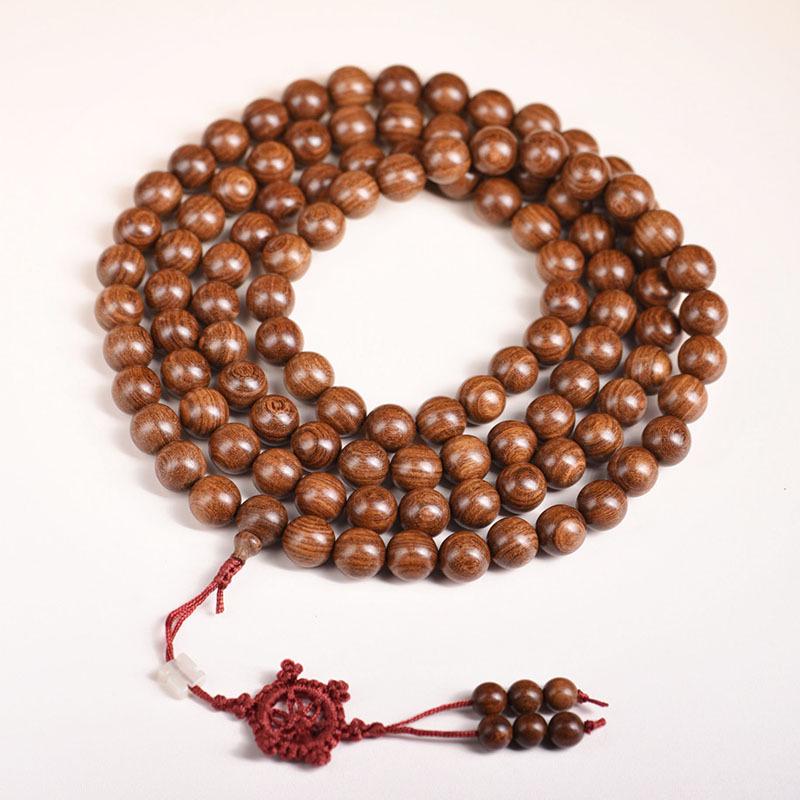 Authentic Sandalwood Buddhist Prayer Beads Bracelet - Ethnic Style Jewelry
