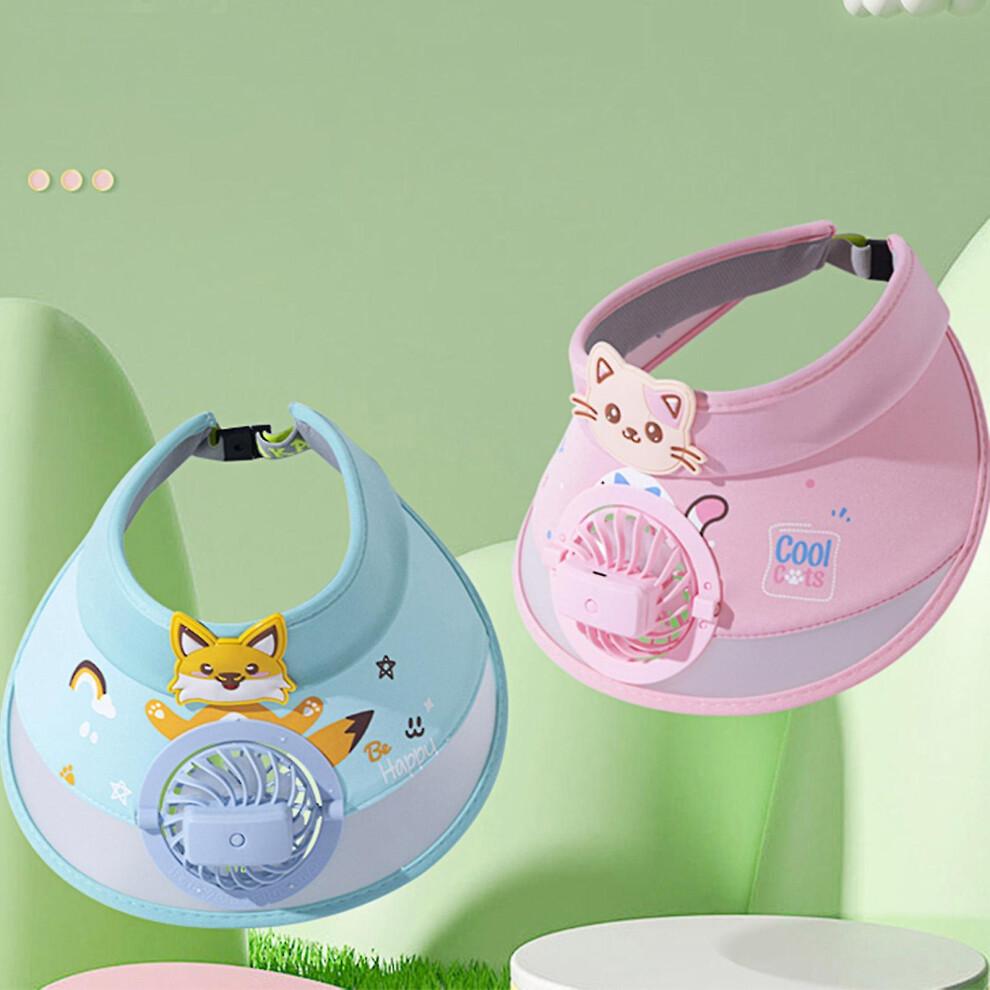 (Helllila) Kinder-Fankappe Sommer-Fankappe USB-wiederaufladbar Kinder-Kappe ohne Oberteil Geschenk für Kinder