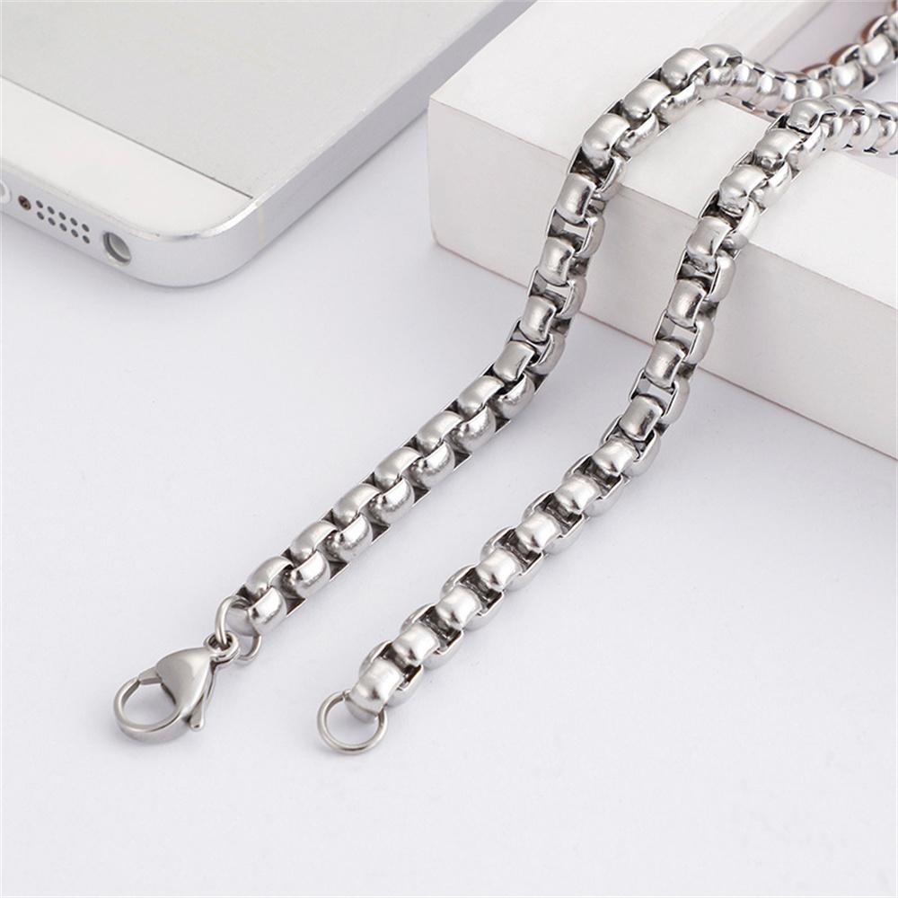 Punk 6.5mm Box Chain Thick Male Gold Silver Color Stainless Steel Heavy Chain Link Necklace for Women Men Cool Jewelry Gift 2025
