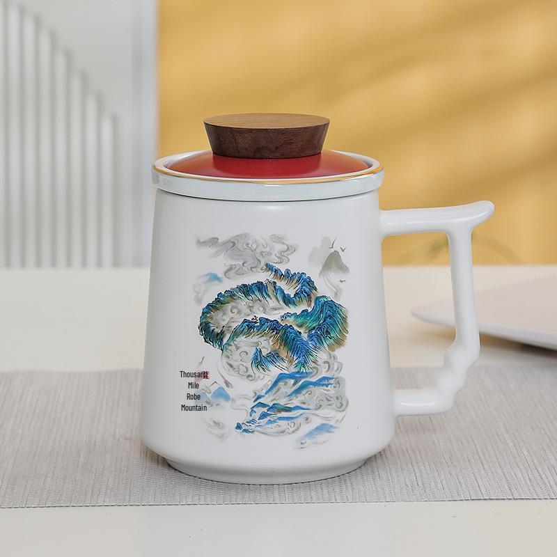 Premium Ceramic Mug with Custom Logo - Gift for Annual Company Event or Cultural Souvenir