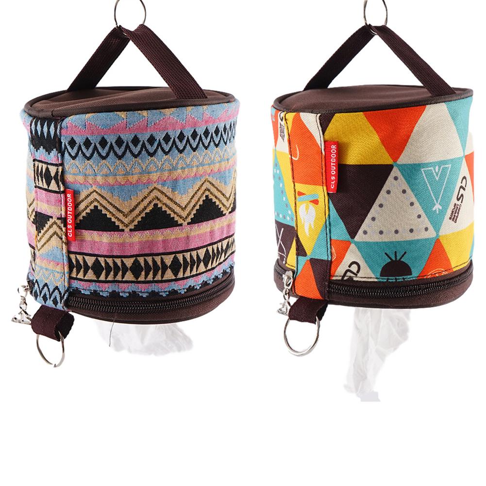 Camping Tent Folding Toilet Paper Hanging Holder Roll Case Storage Box Bag Outdoor Camping Hiking Picnic Tents Accessories 40a