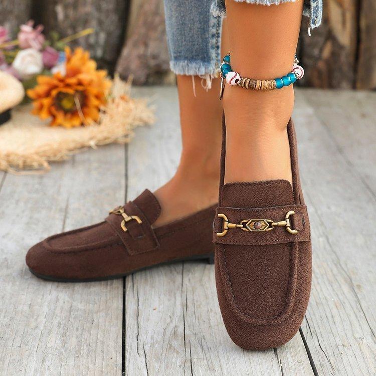 Women's Casual Slip On Ballet Flats Anti-Slip Office Work Round Toe Walking Shoes Comfortable Lightweight Loafers for Women Soft Ballerina Dress Shoes