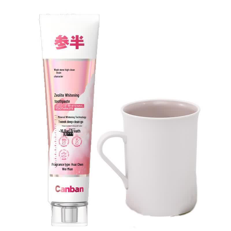 Can Ban Zeolite Whitening Toothpaste with Mouthwash Cup Set