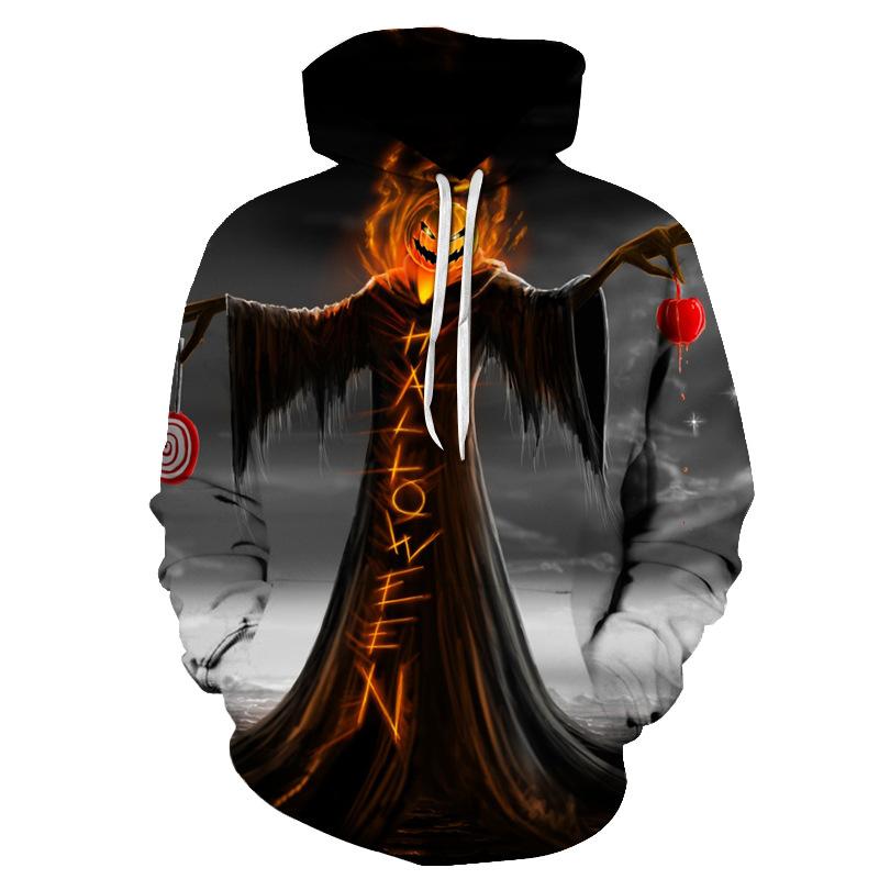 Jaro podzim pánská mikina s kapucí halloween horor dýňová hlava muži dámská mikina 3D tisk móda pouliční svetr Harajuku tepláková souprava