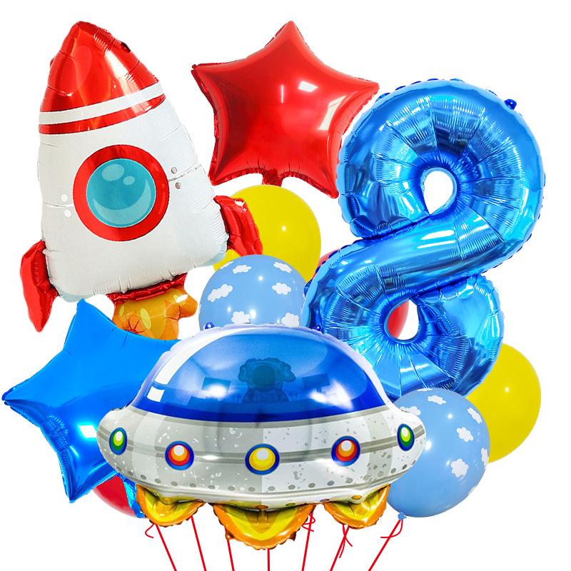 Astronaut Astronaut Themed Birthday Party Decoration Rocket Balloon Aluminum Membrane Balloon Yearly Arrangement