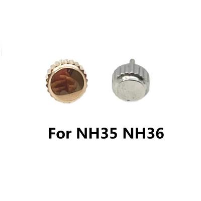 Stainless Steel Silver/Rose Gold Watch Crown Replacement For For NH35 NH36 Watch Movement Watch Repairing