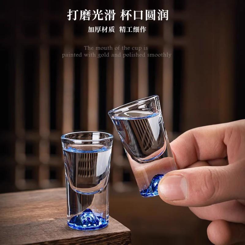Elegant Crystal Glass Shot Cups Decanter Set With Graduated Markings Home Whiskey Baijiu Or Spirits Serving