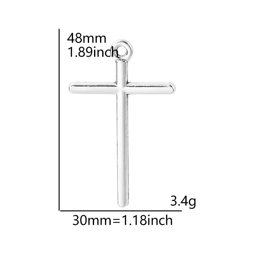 6pcs Religious Metal Retro Silver Color Cross Pendant Charms For Jewelry Making Bulk Christ Jesus Pendants DIY Necklace Earrings