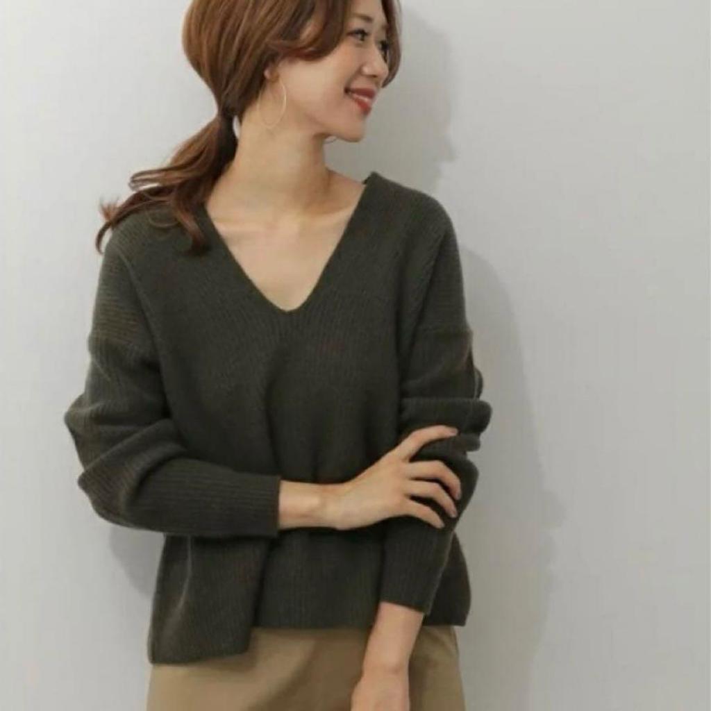 Used Urban Research Doors Hamilton Wool Knit Khaki