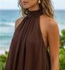 Chiffon Halter Autumn 2025 Sexy Beach Dress for Women