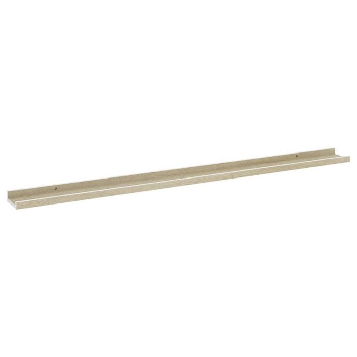 VidaXL Wall Shelves 2 Pcs White and Sonoma Oak 115x9x3 Cm