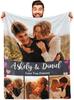 Ich liebe dich Personalisierte Decke mit Fotocollage Text Bild Kuscheldecke für Weihnachten Valentinstag Geburtstagsgeschenk