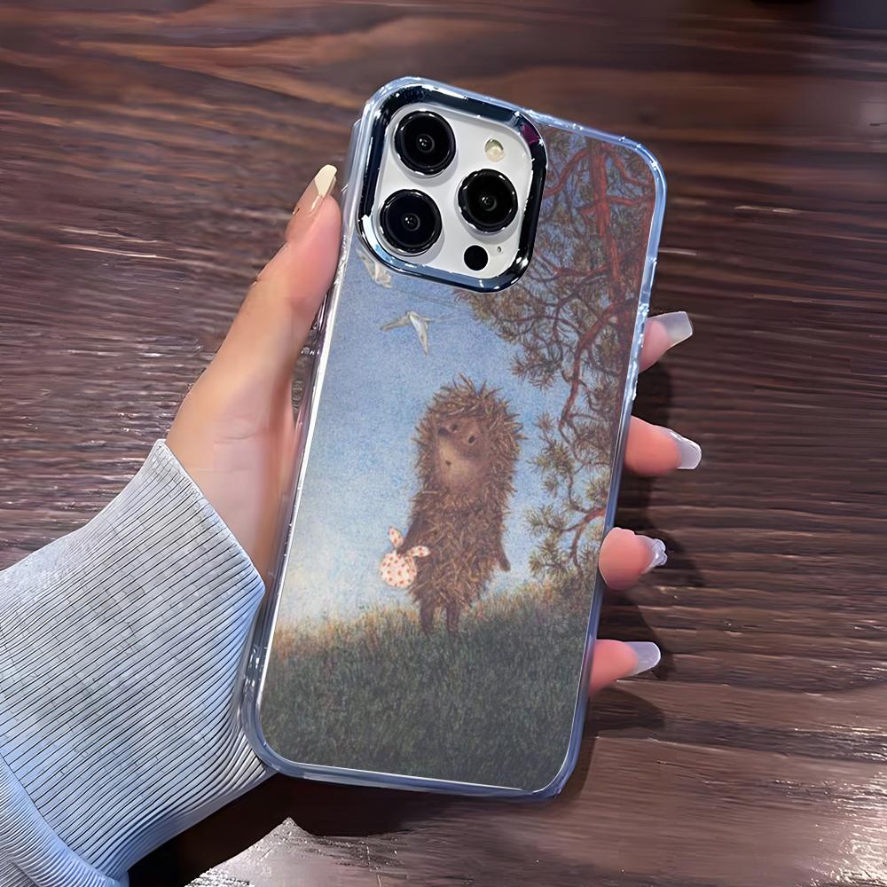 

Cute Hedgehog Phone Case For IPhone 17 Pro Max 16 15 14 Pro Max IPhone 13 Pro Max 11 Plus Transparent Cover iPhone 16 Plus