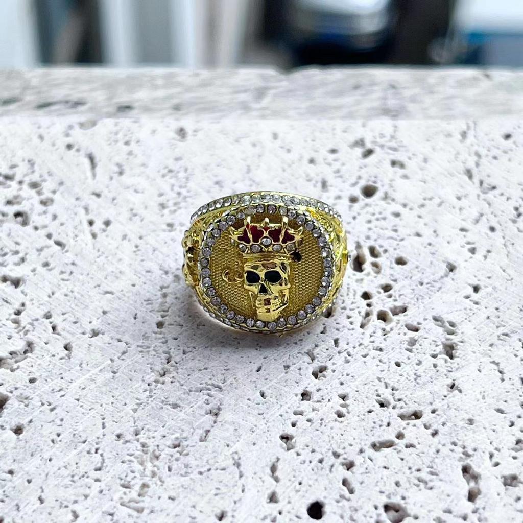 Alloy jewelry European and American style skull senior men's ring
