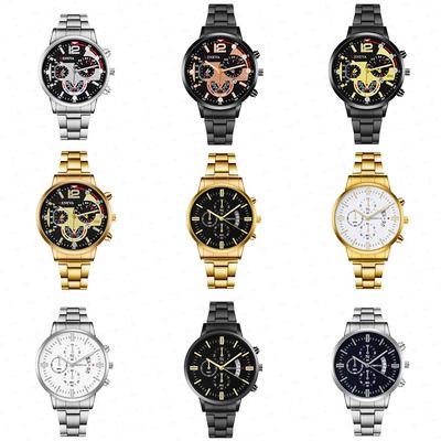 Men's Steel Belt Watch Quartz Watch Steel Belt Watch Live Broadcast Huaqiangbei Watch Imitation Mechanical Watch