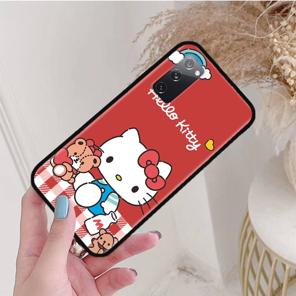 Schwarze Hülle für Xiaomi Poco X6 X4 M5 M6 F5 F6 C65 C55 C50 C51 C40 Pro Redmi 14C A3X 13C 12C 11T 10A 9C Note 7 6 8A Plus L-5 Hello Kitty