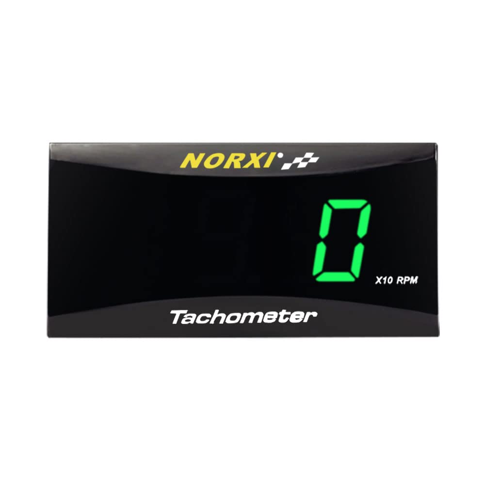 Norxi Digital Tachometer Motorcycle Meter Bicycle Tachometer Electric Tachometer RPM tachometer only зелёный