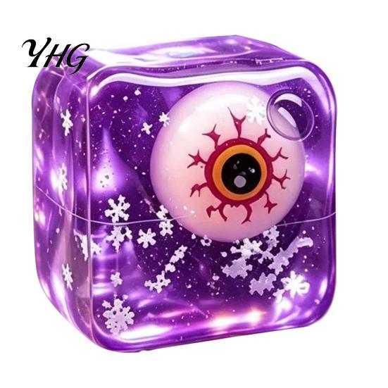 Clear Cube Fidget Toy Stress Relief for Halloween Christmas, Anxiety Reduction Ice Squeeze Holiday Toy, Slow Rising Sensory Gift Party Favors