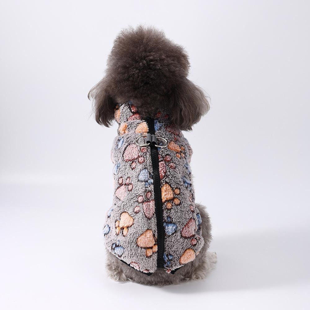 D-ring Dog Coat Jacket Fleece Puppy Clothes New Dog Sweater  Chihuahua