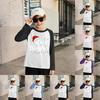 Kids' Fashionable Comfortable Christmas Print Neck Pullover Long Sleeve Top