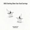 S925 Sterling Silver Pentagon Stud Earrings for Women - Simple Korean Star-Shaped Ear Jewelry