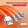 Jiike Line 3-in-1 Super Fast Charging Cable, Zinc Alloy, 120W, Compatible with Huawei