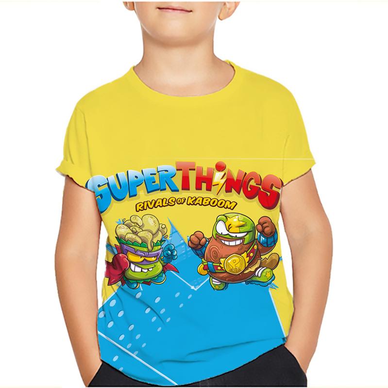 Superzings 7 Boys Clothes T-shirt New Summer Clothing Children's Wear Tops Short Sleeve Tees Kids Cartoon Tshirts