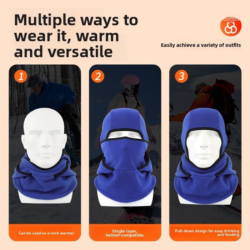 Cold Weather Cycling Mask With Double Layer Fleece For Men And Women