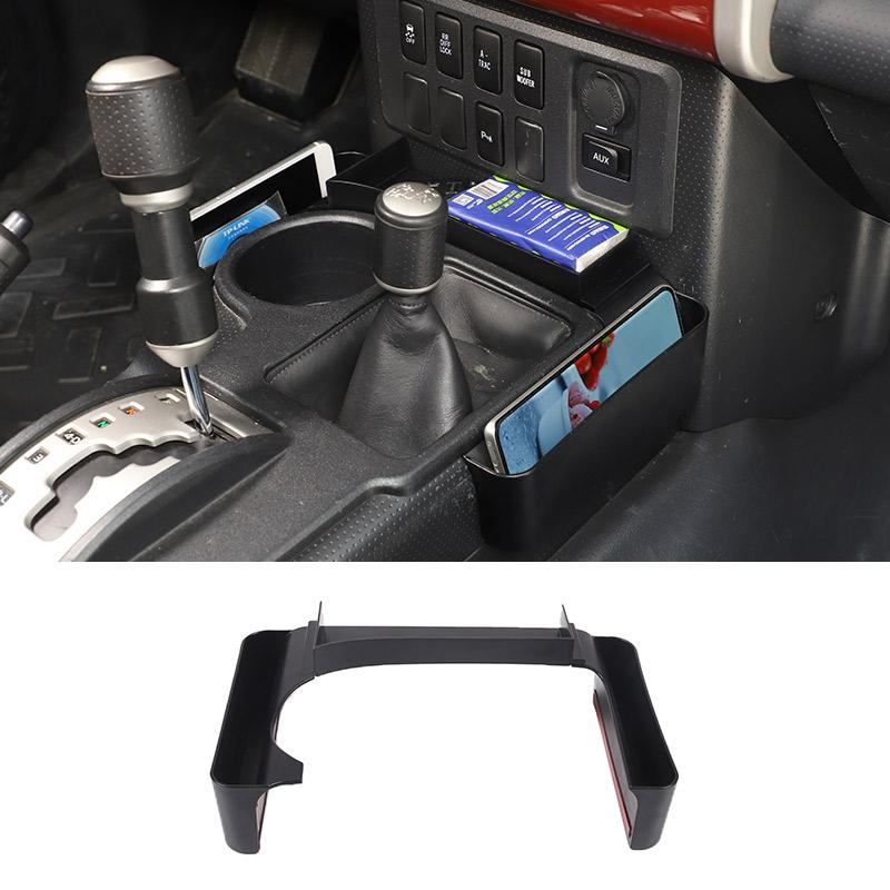 LHD For Toyota FJ Cruiser 2007- Black Car Center Console Gear Side Storage Box Phone Box Car Interior Accessories