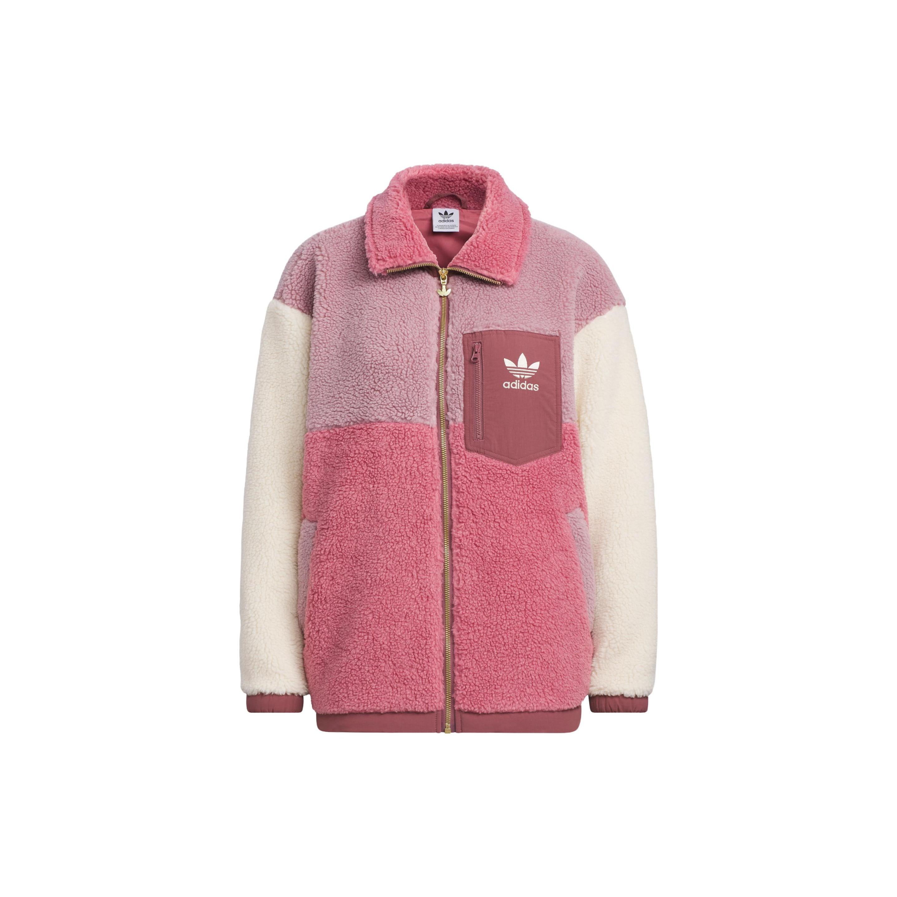 (ЖЕНСКИЕ) Женские куртки adidas Originals из шерпы Розовый IN0988 L
