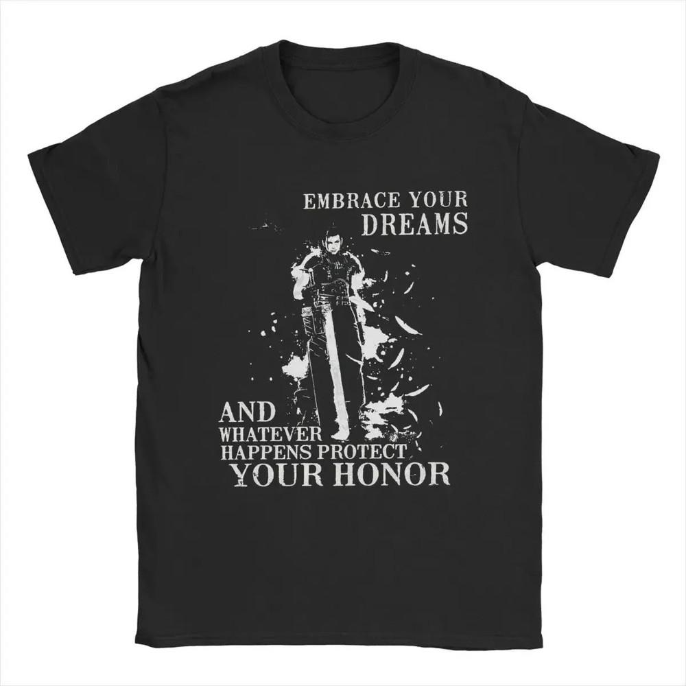 Vintage Final Fantasy 7 T-Shirt for Men Round Neck Pure Cotton T Shirt Unisex T-Shirt XXXXL
