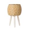 Practical Miniature Garden Accessories Flower Pot Container Holder Combining Functionality And Stylish Woven Appearance