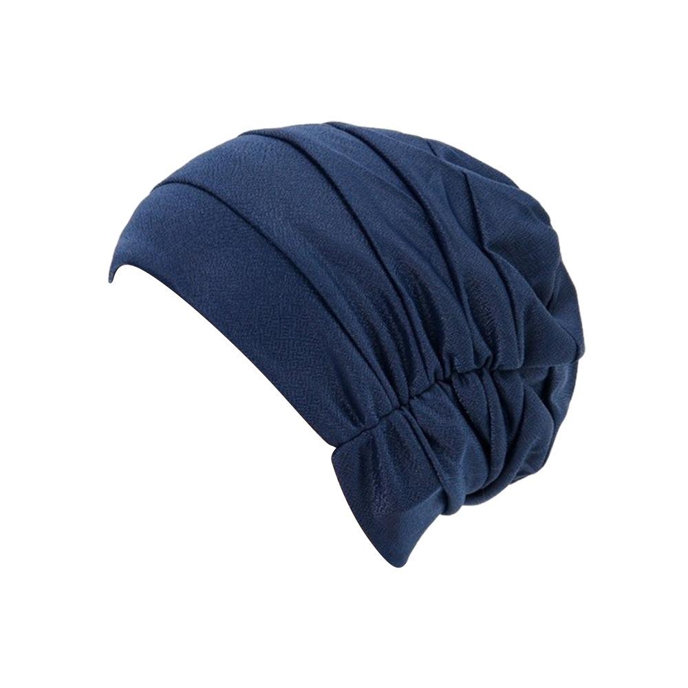 Comfortable Vintage Hijab Caps Elastic Soft Polyester Islamic Headband Breathable Wrap Style Cancer Chemo Hat Hair Loss