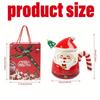 KEPEAK Christmas Santa Claus Ceramic Mugs with Lids and Spoons Animal Print Portable BPA-Free Festive Coffee Cups Set for Gifts