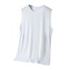 Men Vest Round Neck Sleeveless Breathable Holes Tank Tops Color Block Quick Drying Summer Ice Silk Camisole Fitness Training Activewear