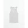 French British Women's Shoulder Strap Cotton T-shirt Camisole Sexy White Liner Women's U Collar Pure Cotton Thread