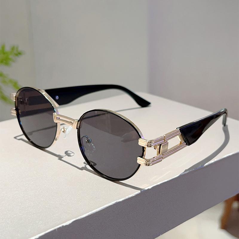 Vintege Oval Sunglasses Men New in Fashion Gradient Casual Shades Women Ins Trendy Brand Design Outdoor Decor Sun Glasses