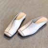 Baotou half slippers women wear new inner height-increasing sandals retro lazy shoes