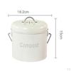 Bucket with Lid Kitchen Tar Carrying Handle Rustproof Easy To Clean