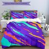 3Pcs Abstract Art Print Printed Bedding Set, Breathable And Soft, Machine Washable, Christmas Gift, Suitable for Bedroom Decoration, 15148