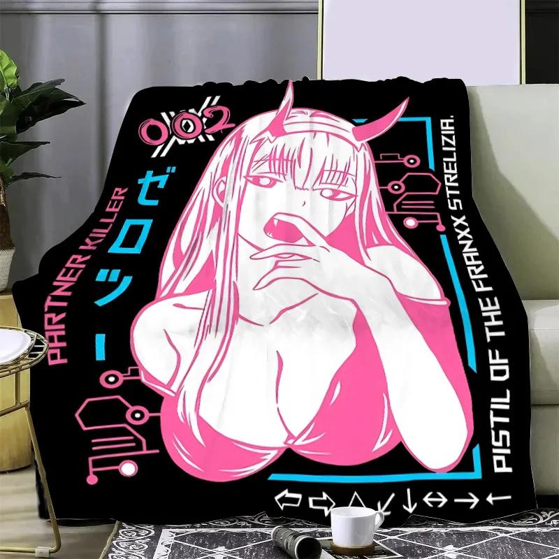 Sexy Girl ZERO TWO DARLING Printed Blanket Picnic Blankets Warm Blanket Soft and Comfortable Blanket Home Travel Birthday Gifts
