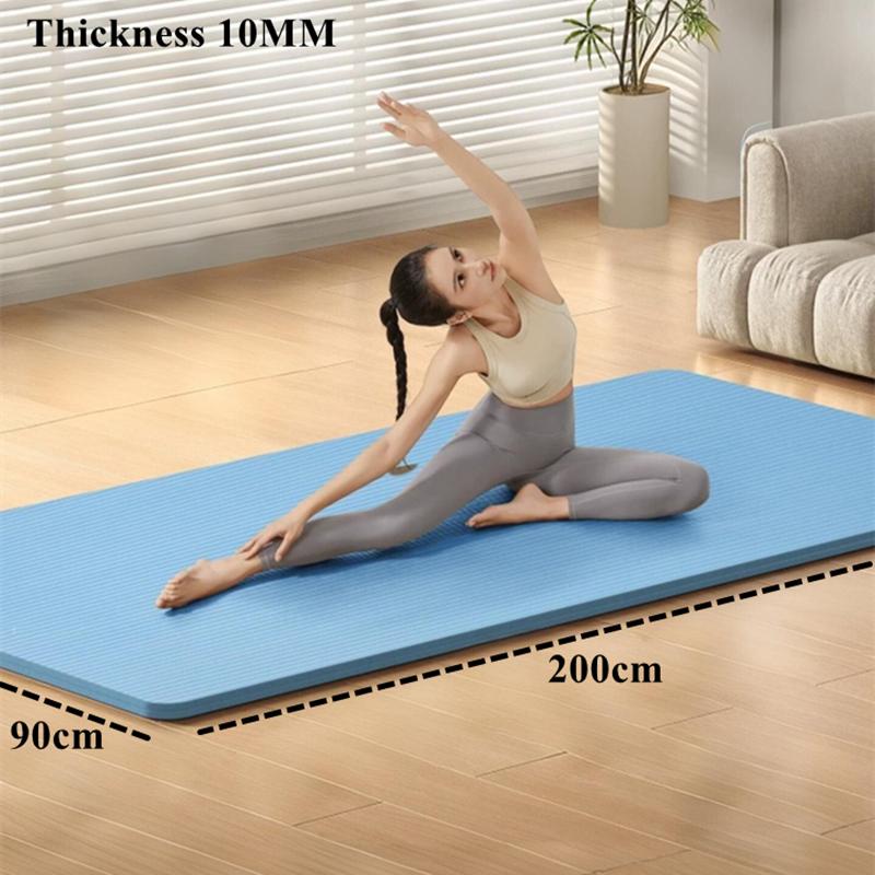 Poszerz 200x90cm Wysokiej Jakości Dodatkowo Sportowe Grube NBR Antypoślizgowe Maty do Jogi dla Fitness Pilates Siłownia Dom Bez Smaku Sportowe Uniwersalne Mężczyzn