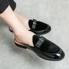 Fashion Summer Men's Casual Shoes Leather Half Slipper for Men Loafers British Style Moccasins Mules Plus Size 47 Fashion Designer Shoes