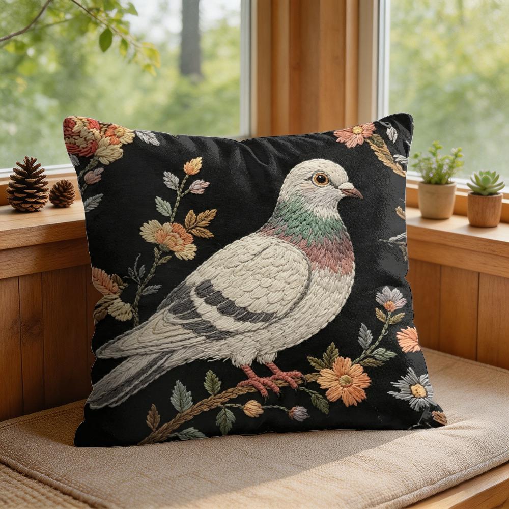 D Scream Animals Retro Cushion Cover Silky Short Plush Invisible Zipper Dustproof Sofa Pillow Case For Home Decor